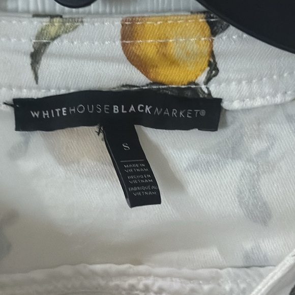 White House Black Market Lemon Print Jacket size small - Picture 2 of 4